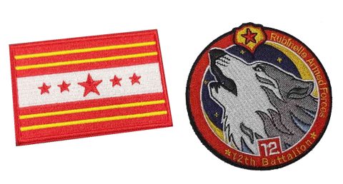 Brenner's Wolves & Rubinelle Flag Embroidery Patch