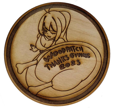 Woodchan Thanksgiving 2025 Wood & Leatherette Patch
