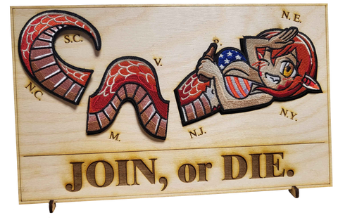 Join, or Die Plaque - America's 250th Anniversary Rerun