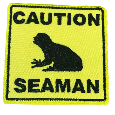 Caution Seaman Embroidery Patch - WoodPatch
