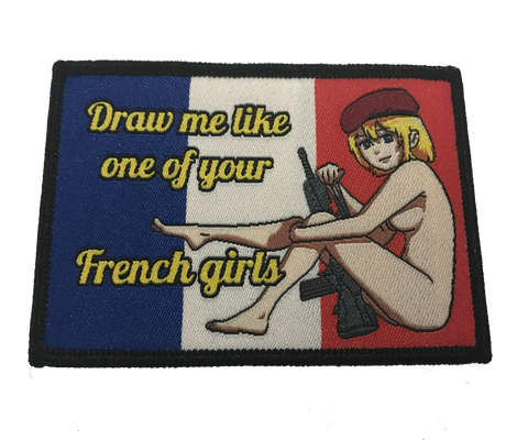 Draw Me Like Your French Girls Woven Patch - WoodPatch