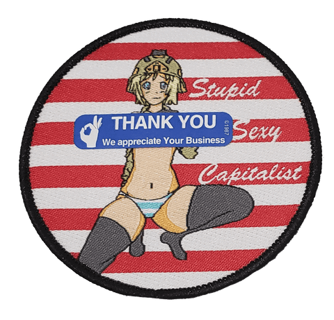 Stupid Sexy Capitalist V2 Woven Patch - WoodPatch