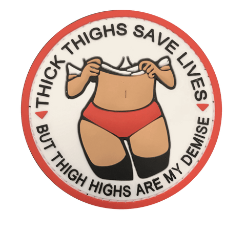 Thick Thighs Chocolate PVC Patch - WoodPatch